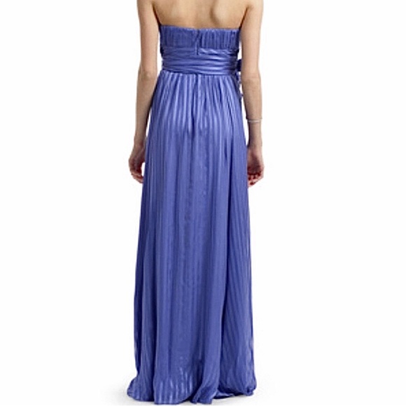 🌻2X HP🌻BCBGMAXAZRIA Violet Strapless Silk Floor Length Evening Dress, Size: 0 - Picture 2 of 14